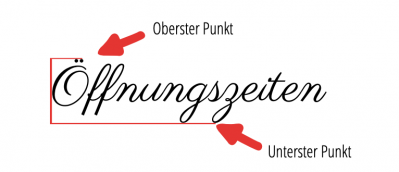 Ober und Unterlänge bei Schriften