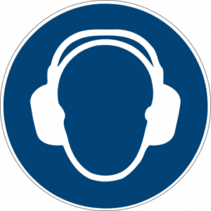 Sicherheitsaufkleber Gehörschutz benutzen