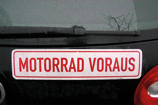 Magnetfolie Beispiel Motorrad voraus Magnetfolie Beispiel Motorrad voraus