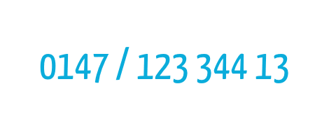 Adhesive letters for phone numbers