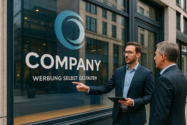 Dein Logo als Aufkleber im Schaufenster Dein Logo als Aufkleber im Schaufenster