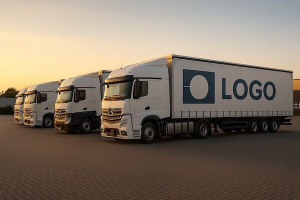LKW mit individuellem Logo-Aufkleber