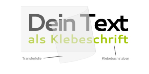 Klebeschriften für Messebeschriftung online bestellen